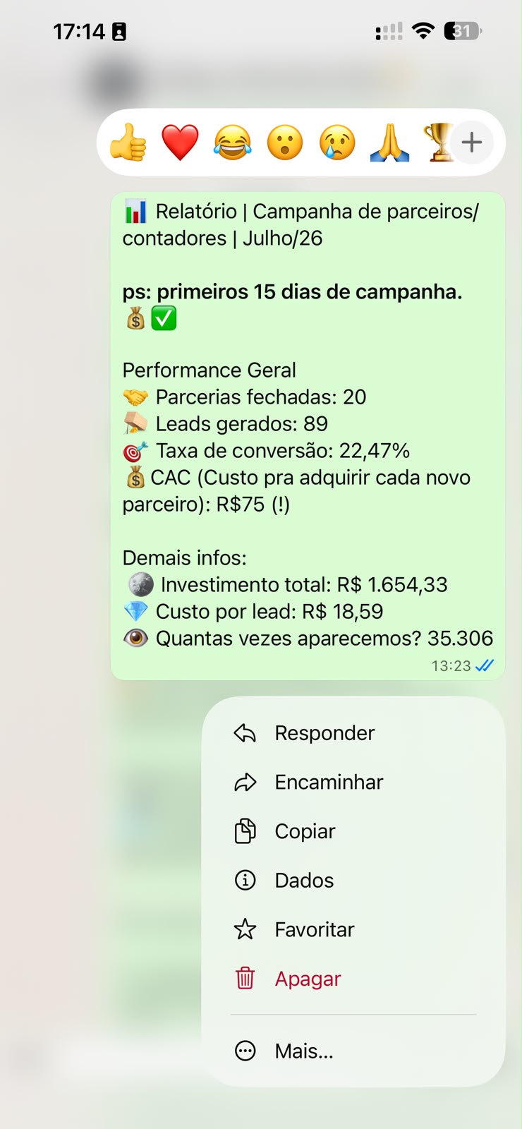 20 parcerias em 15 dias
